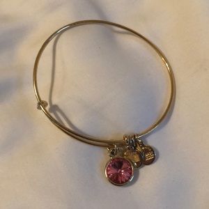 Alex and Ani October pink birth stone bracelet